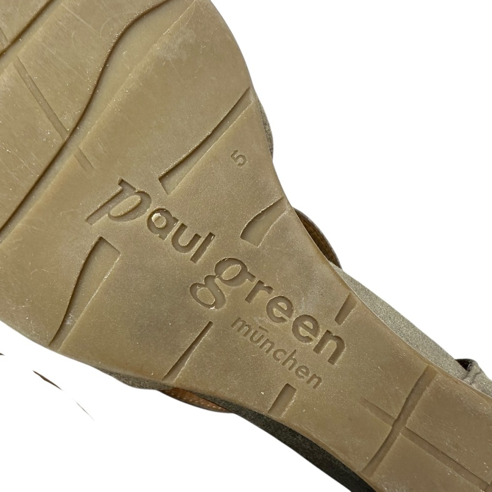 Paul Green Tammy Brushed Gold Suede Ankle Strap Wedge Sandal UK 5/US 7.5 - Picture 10 of 10